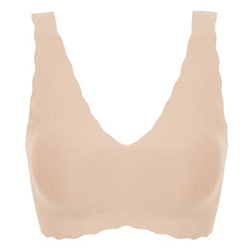 UBRAS One Size Wireless Wavy Edge Vest Bra Nude